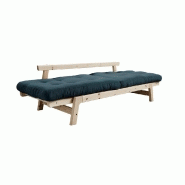 Banquette convertible méridienne futon STEP en pin massif - coloris bleu pétrole - couchage 70x200 cm - marque KARUP_3