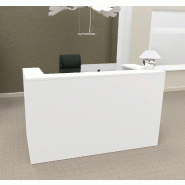 Bureau d'accueil Delta First monocolor - Mobel Linea - 144, Blanc_4