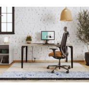 Bureau design fixe et classique pour open space - Gamme PARIS avec piètement métallique triangulaire et plateau mélaminé 25 mm_3
