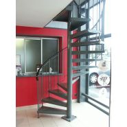 Escalier hélicoïdal basic - Constructions Industrielles du Rhône - diamètre fût central 101.6 mm - diamètre 1400 à 3800 mm - marches personnalisables_3