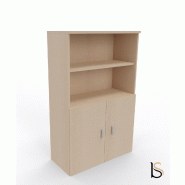 Armoire moyenne avec portes basses - Mobel Linea - 80, Hêtre_3