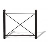 Bar3600a barrières urbaines - Urban'nt - acier, potelets Ø76mm, main courante fer plat 30x20mm, croisillon carré 18mm_3