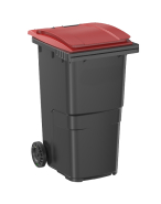 Conteneur 240 L - Fabrication Française - Bac roulant PEHD injecté - Norme EN 840 - 2 roues 200 mm - Coloris anthracite - Préhension frontale_3