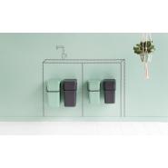 Poubelle encastrable Brabantia Sort & Go Built-in 2 x 16 litres - Jade Green & Grey - Volume M_3