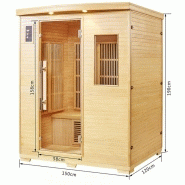 SAUNA INFRAROUGE NORDICA® CARBONE IR3 (3 PLACES) - 150X120_3