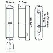 Barrière infrarouge à faisceaux latéraux - 232,7 x 55 x 68,7 mm - bar-ir4 - Détection latérale pour protection de façade_3