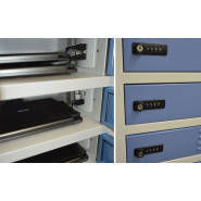 Station de stockage casiers individuels - aralocker 10 - armoire de rechargement - dimensions h*l*p : 1300 * 400 * 450_4