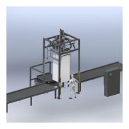 Stations de remplissage pour big bags - Bernhardt SA - dimension du big bag 900 x 900 x 2200 mm - inox 304L/316L, pesage précis et soudure liner_3