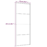 Vidaxl porte coulissante verre esg dépoli et aluminium 76x205 cm noir 151655_3