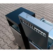 03.061.1.Sn - Poubelle urbaine simple avec cendrier - Zano - Structure en acier ou inox, 52L_3