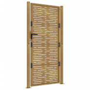 Vidaxl portail de jardin 105x180 cm acier corten conception de carré 153200_3