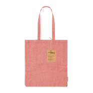 Tote bag en coton recyclé - avec soufflet, anses longues et étiquette distinctive_3