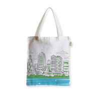 Sac écologique réutilisable - 100% coton naturel recyclé 160 g/m² - 48H x 38L cm_3