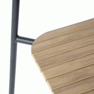 Chaises d'extérieur effet bois Santorini (lot de 4) | Bolero - FU537_3