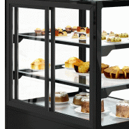 Vitrine réfrigérée de présentation avec service-arrière (l150 x p73 cm) avec éclairage led et 2 étagères_3