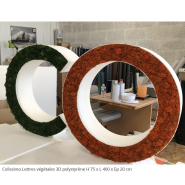 Lettres et logo végétales 3D en polystyrène - Logo, Vert Clair, Herbe synthétique pour l'intérieur et l'extérieur_3