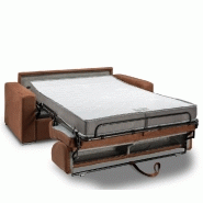 Canapé-lit convertible express Dreamer 2-3 places - Matelas 16 cm microfibre marron - Couchage 120x197 cm_3