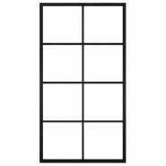 Vidaxl porte coulissante aluminium et verre esg 102,5x205 cm noir 288066_3