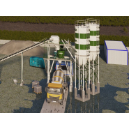 Centrale à béton de 30 m³ - Mélangeur planétaire 0.75 L, trémie d'agrégats 24 m³ et silo à ciment 45 tonnes_3