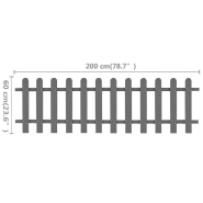 Vidaxl clôture à piquets wpc 200x60 cm 42818_3