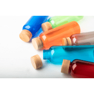 Bouteille en RPET - 500 ml avec couvercle en bambou - Sans BPA - Couleur bleu_3