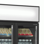 Vitrine réfrigérée noire deux portes vitrées avec canopy 535 L | Tefcold - FSC891HBlack_3
