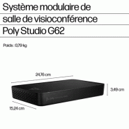 Système de visioconférence Poly Studio G62 avec kit de plaque de montage_3