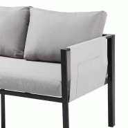 Salon de jardin bas relax gris 4 pièces – MTF – acier / polyester – 3exn0056_3