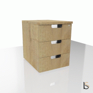 Caisson mobile TAK - Mobel Linea - 3 tiroirs, Chêne veiné_3