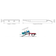 M040b3/05shf - Rampe d'accès pour conteneur - Aluminium sans rebord - Longueur 500 mm - Antidérapante_3
