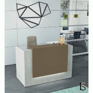 Borne d'accueil Z2 Officity - Compacte et moderne - 126, Beige, Béton_3