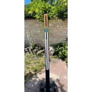 Distributeur de cendriers de poche clic-clac - acier inoxydable - contenance 68 unités - fixation murale ou sur poteau_3