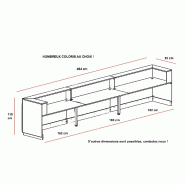 Grande banque d'accueil Delta Plus - Mobel Linea - 484, Chêne veiné_3