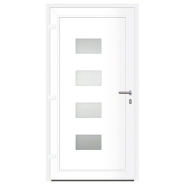 Vidaxl porte d'entrée anthracite 100x200 cm aluminium et pvc 3157071_3