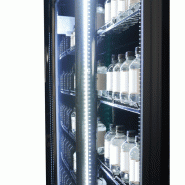 Vitrine réfrigérée murale 3 portes en noire intégral sur roulettes_3