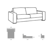 Canapé convertible express SEGA 140x190 cm - tissu personnalisable - matelas 13 cm - design moderne et confortable_3