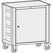 Chariot d'atelier Akaze avec roues - 5 modèles disponibles - Dimensions et équipements personnalisables_3