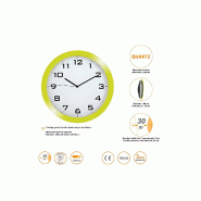 Horloge murale silencieuse couleur verte_3