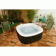 Spa gonflable carré Mambo - 4 places, 154 x 154 x H. 65 cm - Structure alvéolée et système Smart Drainage_3