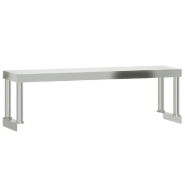 Vidaxl table de travail de cuisine avec étagère 110x30x120 cm inox 3208894_3