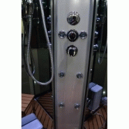 Cabine de douche hammam Lutèce® - 80x80 cm - Panneau digital, hydromassage, LED, Bluetooth et USB_3