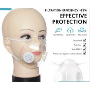 Masque de protection transparent en silicone - visage découvert avec double valve respiratoire_3