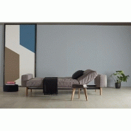 Innovation Living - Canapé design multifonction Mimer convertible lit 140x200cm en tissu Mixed Dance Grey_3