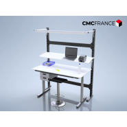 Poste de travail Ergoflex - réglage mécanique ou électrique de la hauteur - robuste et ergonomique_3