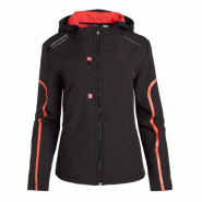 Veste noire de travail femme - multipoches - softshell triple couches - taille S_3