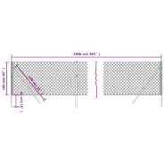 Vidaxl clôture à mailles losangées anthracite 1x10 m 153953_3