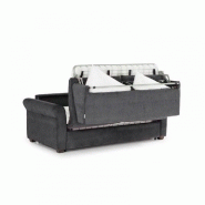 Canapé lit 2-3 places ROMANTICO convertible express - 120x197x16 cm - Matelas mousse polyuréthane 45kg/m3 - Rouge_3