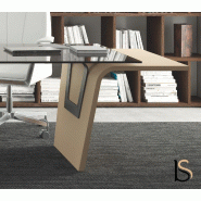 Bureau de direction Larus en verre trempé - Dellarovere - 230_3