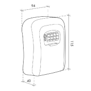 Boîte à clé murale à combinaison - Alliage moulé - 4 viroles - THIRARD - Noir - Réf. 00071029_3
