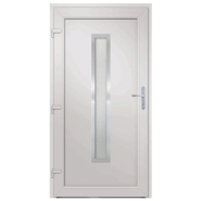 Vidaxl porte d'entrée blanc 88x200 cm pvc 3187885_3